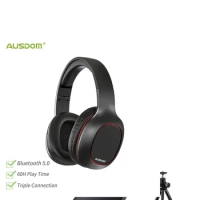 Wu-AUSDOM M09 Upgraded Wireless Headphones Bluetooth 5.0 with TF Card for Music Phone Over-Ear Stereo Headset