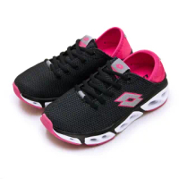 【LOTTO】女 緩震風動健走鞋 AIR FLOW 4.0系列(黑灰桃 2010)