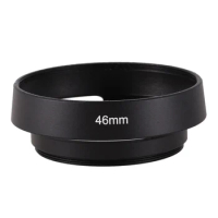 RISE-Black 46mm Metal Lens Hood for 25mm F1.4 35mm F1.6 50mm F1.8 Mirrorless