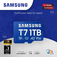 Samsung T7 MicroSDXC UHS-I A2 V30 1TB - Micro SD 1 TB 4K