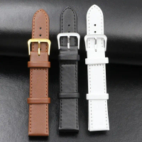 Universal Men's and Women's PU Pebbled Leather Strap Black Brown 12mm 14mm 16mm 18mm 20mm 22mm 24mm