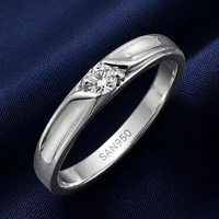 SAN950 Cincin Pria Palladium Platinum P16 - Ring Nikah Premium Custom Handmade emas putih single