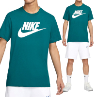 Nike AS M NSW Tee Icon Futura 男款 湖水綠色 基本款 大勾 運動 短袖 AR5005-381