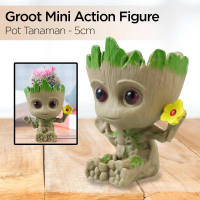 Mainan edukasi TAKARA Groot Mini Action Figure Holding Flower Pot Tanaman 5cm - TKR3 - Brown Viral