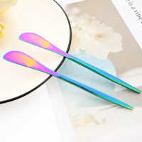 Drmfiy 2Pcs Butter Knife Stainless Steel Cutlery Cheese Dessert Jam Cream Knifes Marmalade Toast Bread Knives Butter Spreader