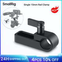 SmallRig Single 15mm Rail Clamp Mount Rod Clamp with Long Hole on Plate/Cage/Handle for Rod Extension For Universal 15mm Rod1549