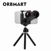 ORBMART Universal 12X Zoom Telescope Camera Mobile Phone Lens + Mini Tripod For iPhone Samsung Galaxy Xiaomi Meizu Smart Phones