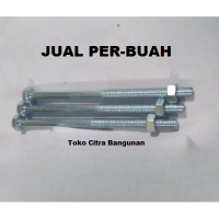 mur baut putih m 8 x 150 mm hexagonal kunci 12 m8 x 15 cm