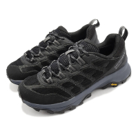 【MERRELL】戶外鞋 Moab Speed XTR GTX 女鞋 黑 灰藍 防水 襪套式 低筒 輕量 登山 運動鞋(ML067176)