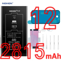 Nohon Battery For iPhone 12 Pro 12Pro 2815mAh High Capacity Built-in Li-polymer Bateria For Apple iPhone12 i12 + Tools