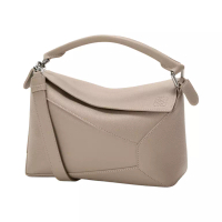 Loewe Small Puzzle Edge Bag in Soft Grained Calfskin Clay Shw