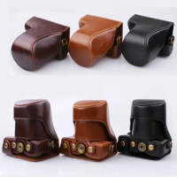 NEW PU Leather Camera Case Bag Cover for Canon EOS M10 M100 M200 with 15-45mm DSLR With Strap