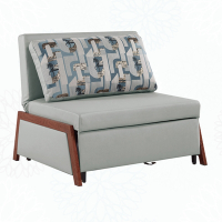 文創集 薇卡科技布前拉式沙發椅/沙發床(二色可選)-96x95x84cm免組