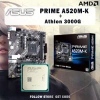 NEW AMD Athlon 5 3000G CPU + ASUS PRIME A520M K AMD A520 DDR4 Motherboard Socket AM4 but without cooler
