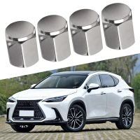 ฝาครอบวาล์วแรงดันลมยาง ชุด 4 ชิ้น สีเงิน สำหรับ Lexus CT200h, ES350, LX570, RX350, IS350