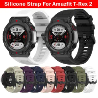 1PC Fashion Replacement Strap Smart Watch Soft Silicone Band For Amazfit T Rex 2 Sport Wristband Accessories Women Men Bracelet