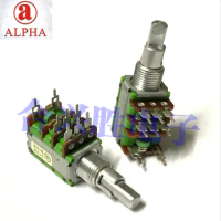 ALPHA type 12 two-axis double adjustable precision potentiometer B100K dual band switch power amplifier audio volume