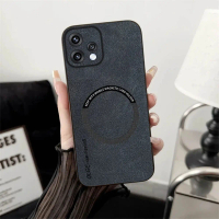 Case Compatible For 0PPO Reno 15 5G Leather Magnetic Support Magsafe Wireless Charging Casing