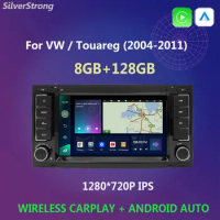 SilverStrong Carplay Android10 8GB RAM 128GB ROM NO Car DVD Touareg for VW Touareg 2004 2005 2006 2007 2008 2009 2010 2DIN GPS