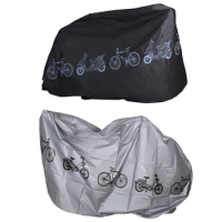 1pc Waterproof Bike Covers Polyester Protects Against Sun Rain-Dust 200x100CM Electric-Vehicle Bike Accessory Grey Black 180g