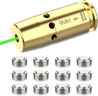 223/5.56mm/9mm/243/308win Green Bore Sight with Extra Batteries for Scope Sighting and Zeroing Optic