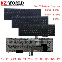SP RU ARA US TW TUF TH NO BG SWS CZ Spanish Russian Thai Swiss Arabic Keyboard for Lenovo Thinkpad E550 C E555 E560 E565 Laptop
