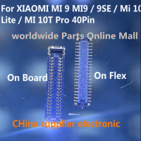 10pcs-100pcs For XIAOMI MI 9 MI9 / 9SE / Mi 10 Lite / MI 10T Pro LCD Display FPC Connector Contact on Mainboard On Board 40Pin