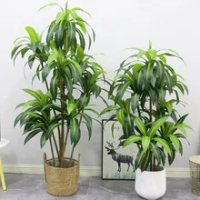 Artificial Tropical Potted Plants Brazilian Wood Plastic Plant Tree Home Office Garden Outdoor Modern Decor Fake Tree
