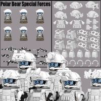 City Military Polar Bear Ghost Special Forces Building Blocks Army SWAT Soldier Figures Warrior Infantry Weapon Bricks Toys Boys