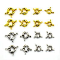 diy飾品配件14K包金彈簧龍蝦扣方向盤扣圓圈型珍珠項鏈手鏈連接扣
