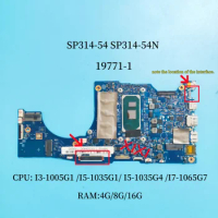 19771-1Mainboard For ACER SP314-54 SP314-54N Laptop Motherboard With I3-1005G1 I5-1035G4 I5-1035G4 I7-1065G7 8G/16G RAM100%OK