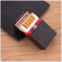 Leather Pocket Cigarette Case Storage Box Smoking Box Sleeve Pack Cover Holder Cigarette Smoking Gift Accessories