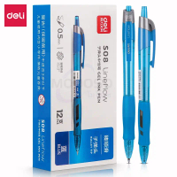 [พร้อมส่ง] [จัดส่งทันที] (ยกกล่อง)Deli ปากกาเจล รุ่นS08 แบบกด ขนาด0.5mm มี 3สี ให้เลือก มีไส้เปลี่ยน