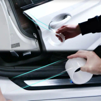 【威力鯨車神】透明無痕車門防撞條5cmX10m超值二入汽車防刮保護貼/專業車用黏性強化不傷車漆