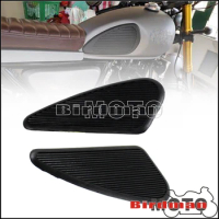 Vintage Anti-Slip Fuel Tank Traction Knee Pad Side Panel Sticker Protection for Honda Suzuki Cafe Racer Bobber Chopper CB XS
