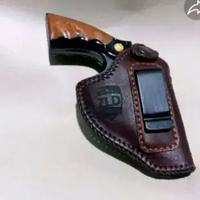 HOLSTER REVOLVER POLRI SARUNG SENJATA KULIT BERKUALITAS MODEL LUAR/ PINGGANG
