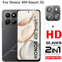 Honor 400 Smart 5G ฟิล์มกันรอย 2in1 ครอบคลุมเต็ม กระจกนิรภัย สำหรับ Honor 400 สมาร์ท 5G Honor400 400