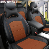 AUSFTORER Custom Leather Cover Car for Lexus LS430 LS400 LS460 Automobiles Seat Covers Cowhide Seats Cushion Support Accessories