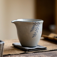 陶瓷公道杯仿古青花茶海手繪分茶器簡約茶漏組復古公杯茶具配件