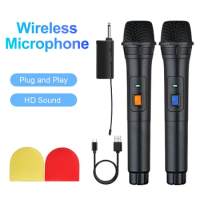 Heikuding Wireless Microphone Dynamic Microphone System for Karaoke Singing Dj Microphone Party Speaker