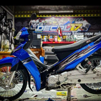 Tem xe sirius xanh candy decal 3 lớp chống nước Nhãn Dán