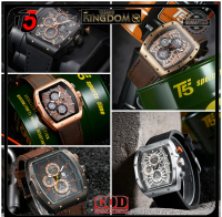 Jamtangan pria T5 H 3720G Original Chronograph Stopwatch Leather Strap Water Resist Include box pape