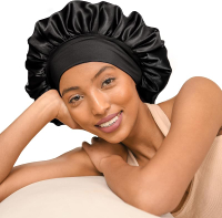 YANIBEST Satin Bonnet for Sleeping Women Double Layer Hair Silk Bonnets for Sleeping with Elastic Ba