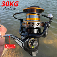 Spinning Fishing Reel Long Shot 9000/10000/12000 Series Jigging Fishing Wheel Max Drag 66LB Saltwater Pesca Spinning Reel