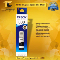 Tinta Epson 003 black Original Refill Ink Printer L3110 L3150 L 3110 - Hitam