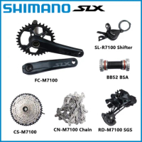 SHIMANO M7100 1x12s SLX MTB Groupset 170MM 175MM 32T 34T Cassette 10-51T Shifter 12speed K7 10-51T Moutain Bicycle Groupset