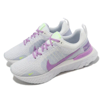 【NIKE 耐吉】慢跑鞋 Wmns React Infinity Run FK 3 女鞋 白 紫 緩震 運動鞋(DZ3016-100)