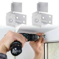 4Pieces Window Blind Mounting Brackets 1 Inches Size in White for Living Room or Office Decoration