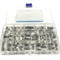 5x20MM Glass Tube Fuse Quick Blow 150Pcs 5x20MM Glass Tube Fuse Assortment Kit Fast-blow Glass Fuses 0.1A-300A