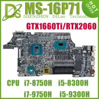 KEFU MS-16P71 Notebook Mainboard For MSI MS-16P7 GL63 Laptop Motherboard W/i5-i7/8th 9th E1-2176M GTX1660 RTX2060 RTX3000-V6G